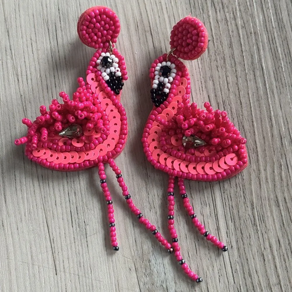 Flamingo Laou Headband Earring Set Hawaiian Tropical One Size